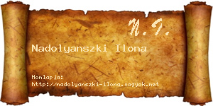 Nadolyanszki Ilona névjegykártya